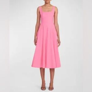 STAUD Wells Midi Dress Plumeria Size 8